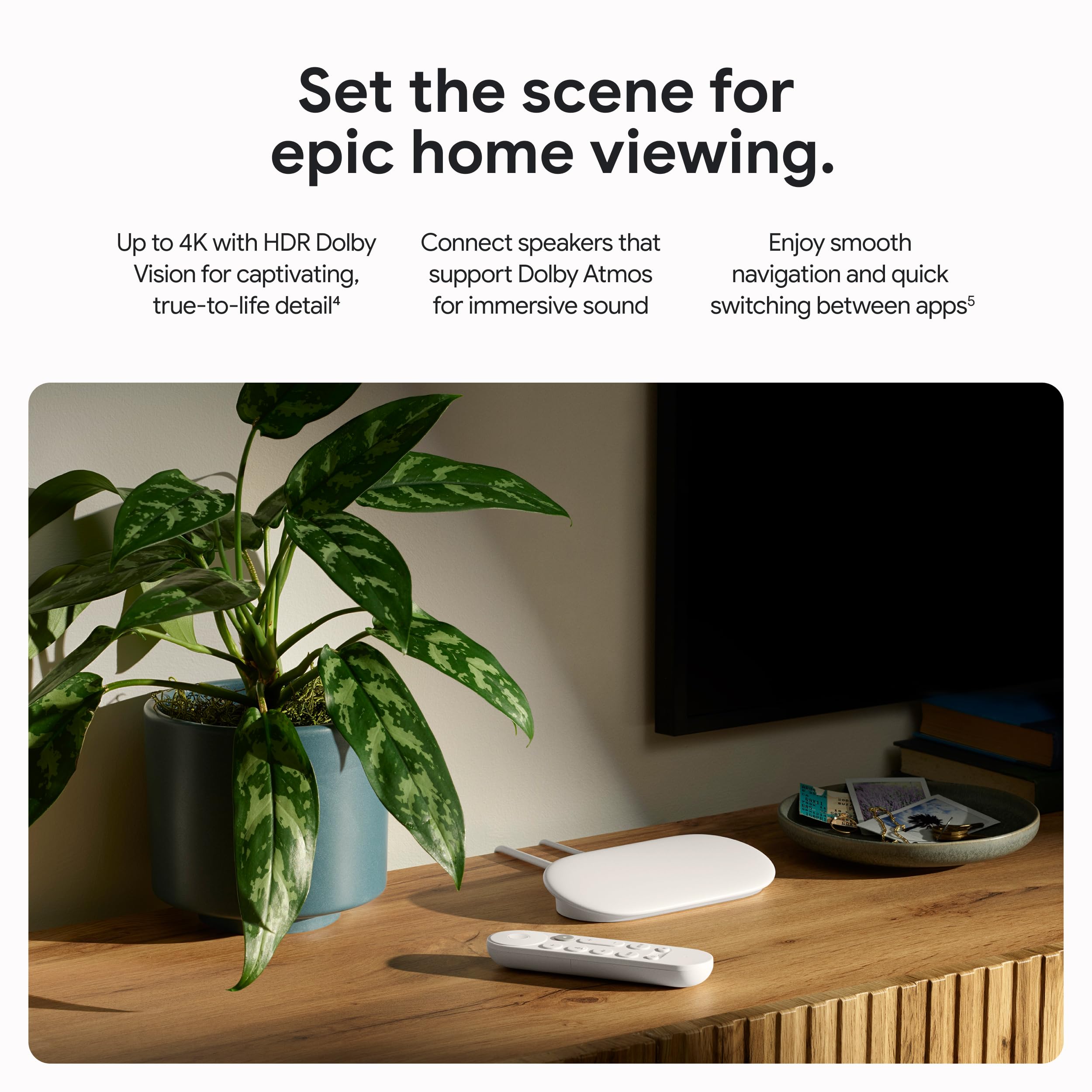 구글 크롬캐스트 5세대 스트리머 4K Google Chromecast 스마트 TV 4k화질 화이트 포세린 - 상세 이미지 4