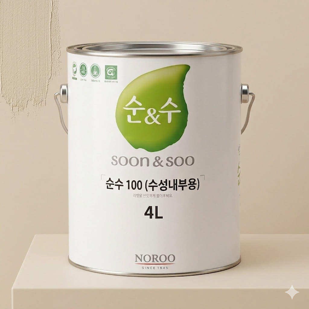 노루표 순앤수100 친환경 수성페인트 무광 4L 화이트 가격 비교 페인트 마스터 노루표 순앤수100 친환경 수성페인트 무광 4L 화이트