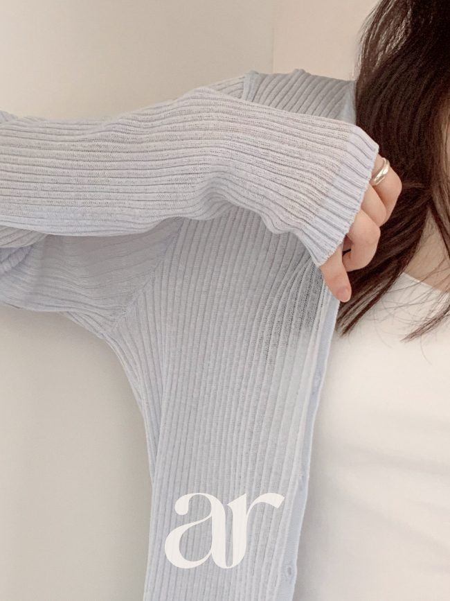 골지 시스루 브이넥 여름 가디건 cd3674 이미지 6