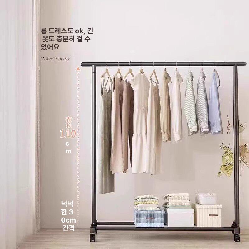 매장 옷걸이 철제 거치대 이동식 드레스룸 의류 보관 스탠드 쇼핑몰 디스플레이 - 상세 이미지 2