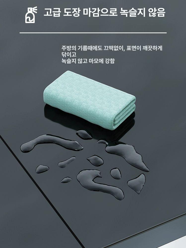 전자레인지 수납장 2단 주방용품 정리대 조립식 수납 공간활용 선반 - 상세 이미지 4