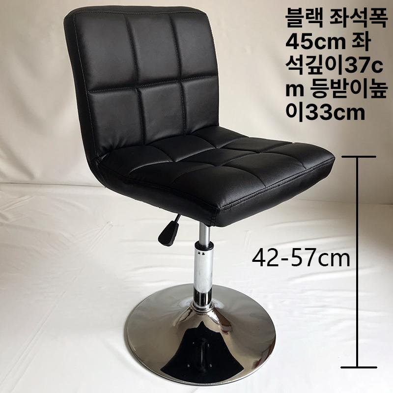 가죽 회전의자 사무용 책상의자 높이조절 바퀴형 이동형 상담실용 베이지 - 상세 이미지 2