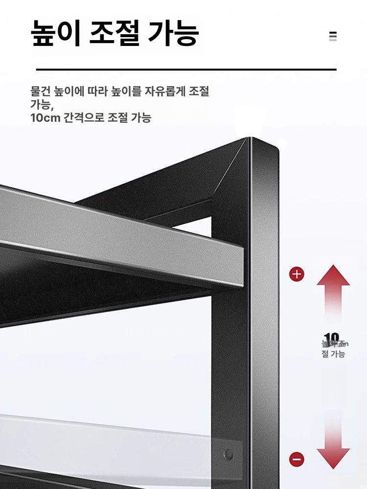 전자레인지 수납장 2단 주방용품 정리대 조립식 수납 공간활용 선반 - 상세 이미지 3