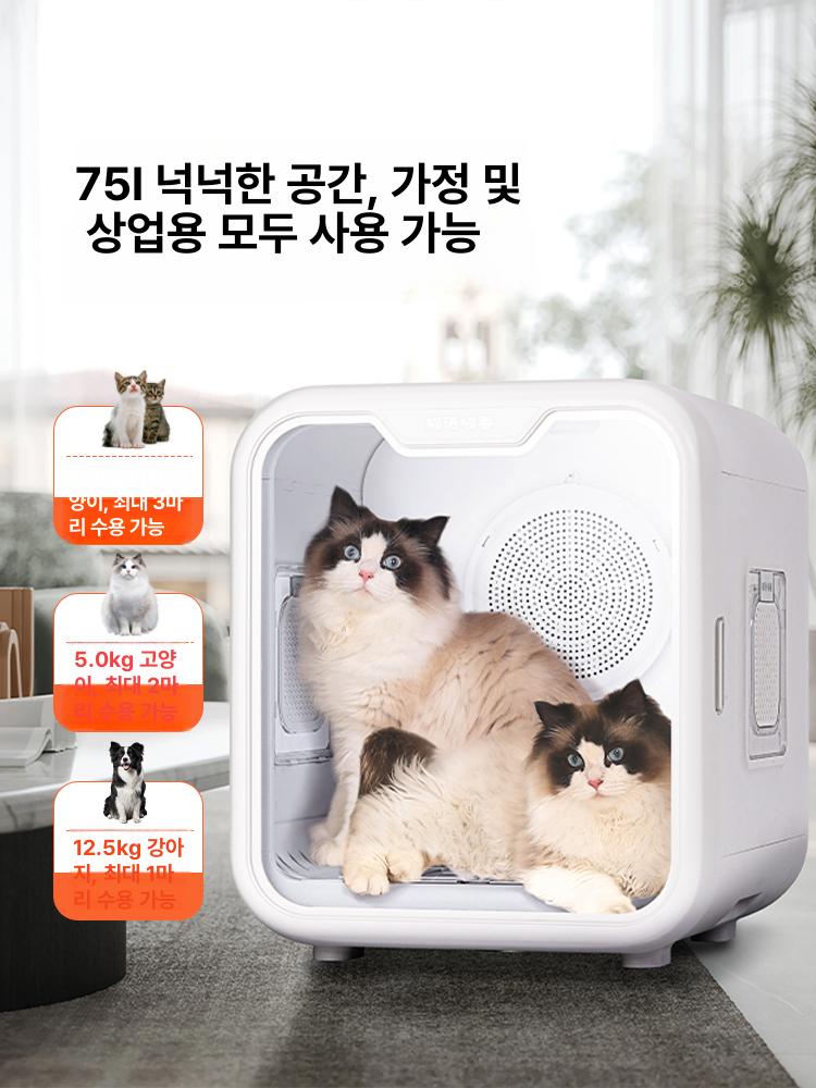 반려동물 펫 드라이기 애견 건조기 미용 전용 드라이룸 강아지 목욕 후 빠른 건조 - 상세 이미지 2