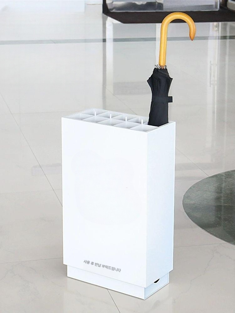 대형 철제 우산 보관함 현관 수납 거치대 물받이 대용량 업소용 정리함 - 상세 이미지 2