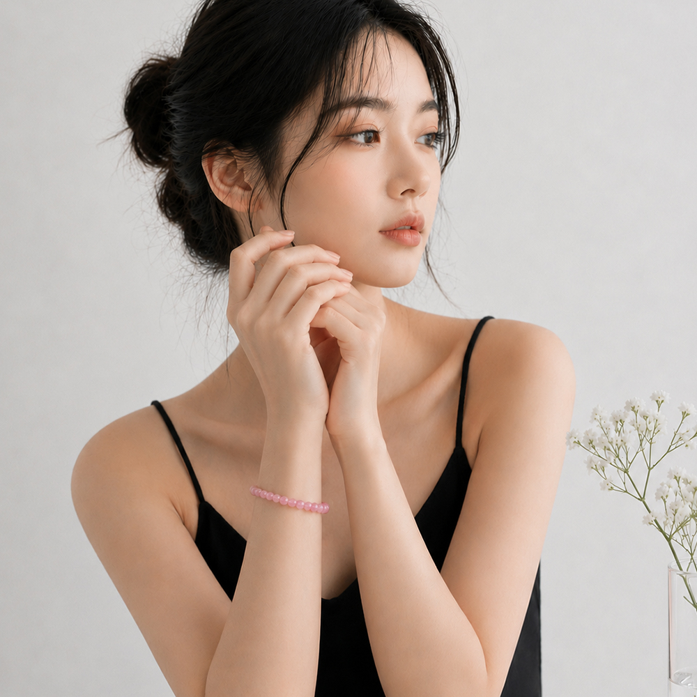 위너스J 핑크블로썸 천연 페르시안 핑크옥 원석팔찌 S01 - 상세 이미지 2