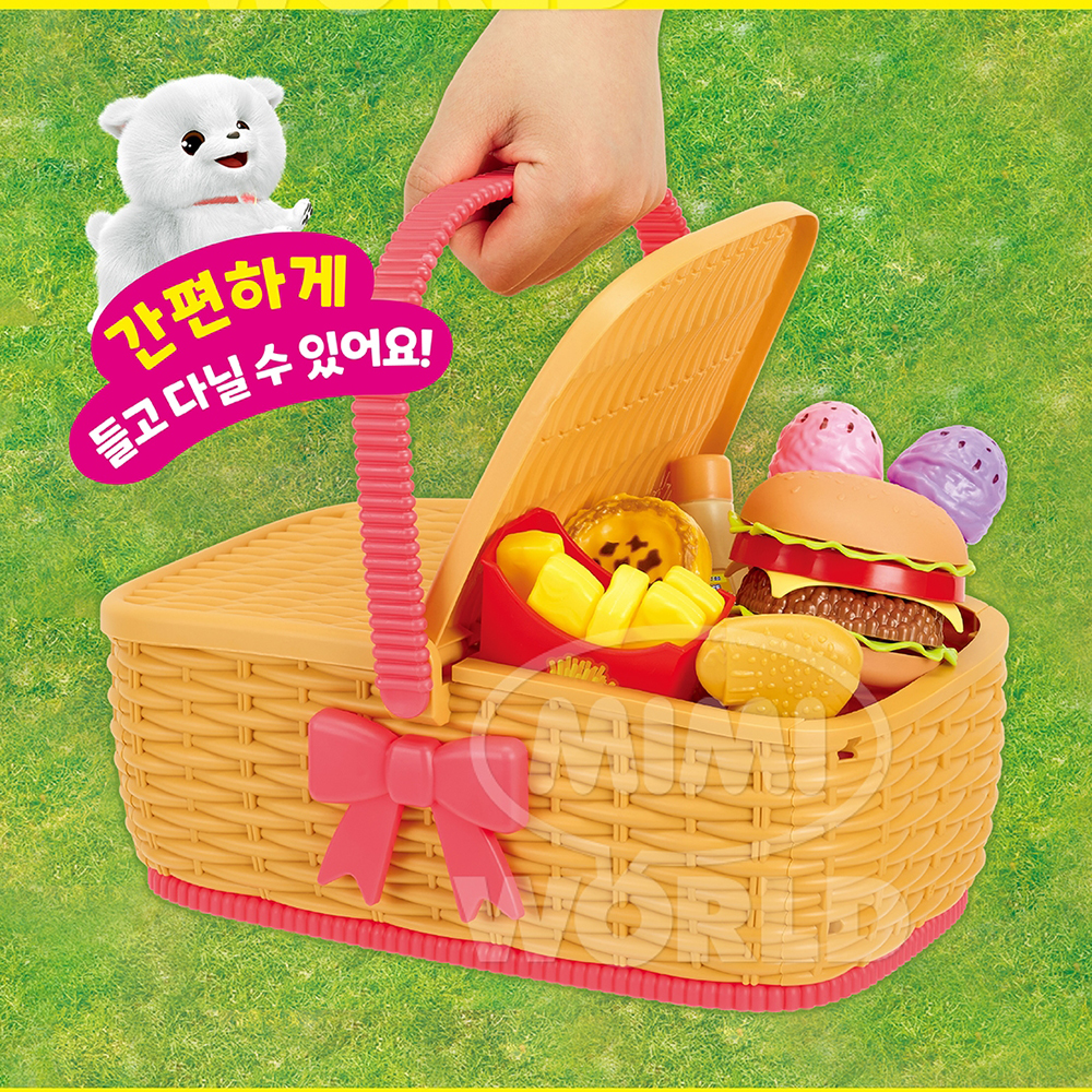 똘똘이 장난감 피크닉 가방 놀이 세트 여자아이 선물 스티커 세트 - 상세 이미지 4