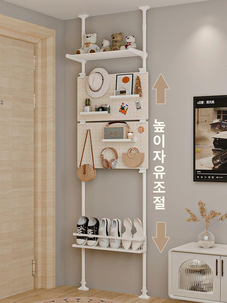벽면수납장 무타공 선반 신발정리 옷걸이 펜트리 다용도 보관함 거실수납 - 상세 이미지 3