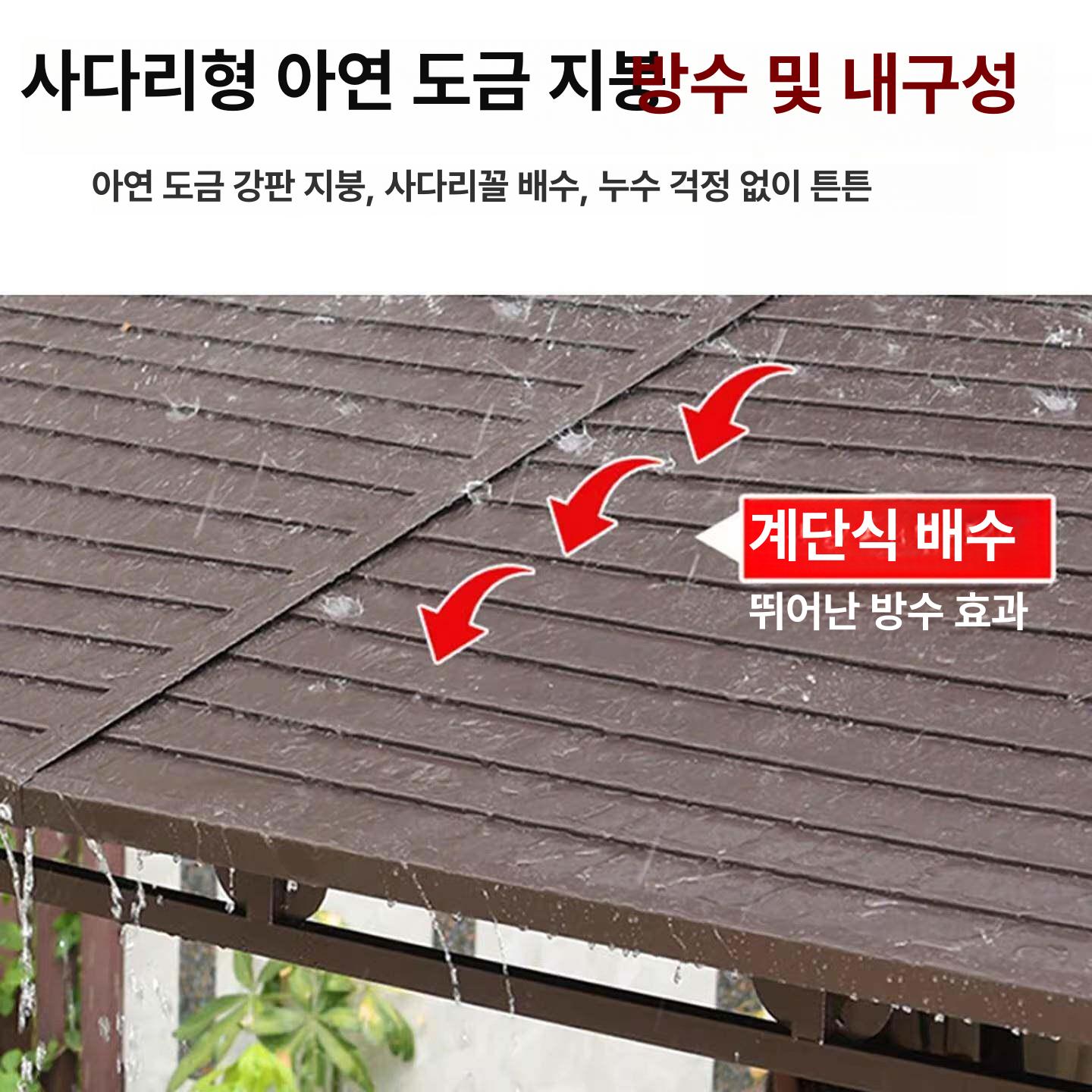 원형 파고라 캐노피 야외 정자 정원용 차양 지붕 휴게 쉼터 관광지 구조물 - 상세 이미지 4