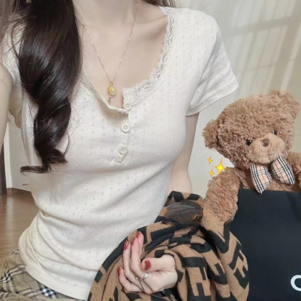 나혼자산다 최지수 옷 지수 티셔츠 반팔 펀칭 티 나혼산 - 상품 이미지