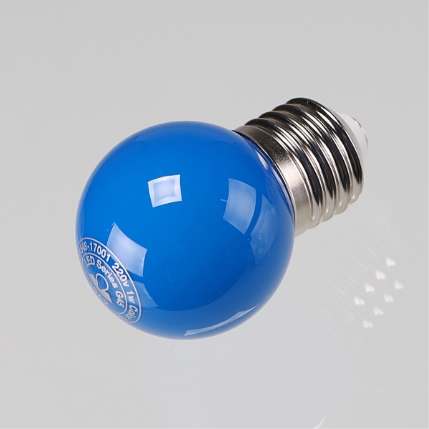 LED 칼라 인지구 G45 1.5W 블루 매장 카페 클래식 램프 일광전구 - 상세 이미지 4