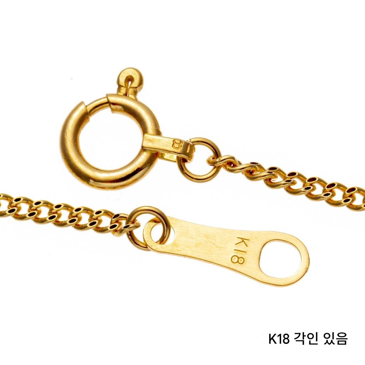 18K 골드 목걸이 체인목걸이 레이어드 쥬얼리 40cm 1.2mm - 상세 이미지 5