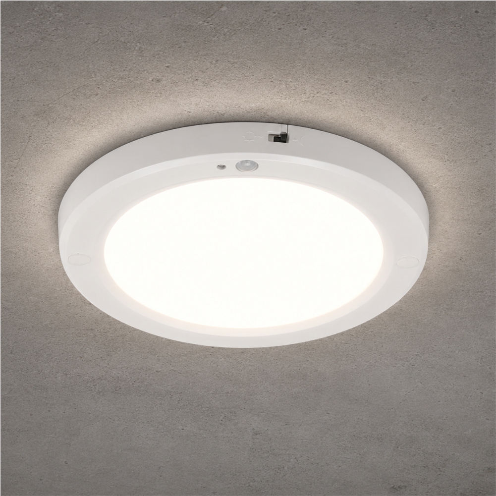 메가맨 LED 원형 센서등 엣지 MEGA 20W 200mm(8인치) 주백색 계단현관조명 - 상품 이미지