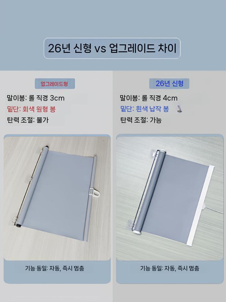 암막 롤 스크린 햇빛 방수 커튼 차단 스프링 사무실 이미지 7
