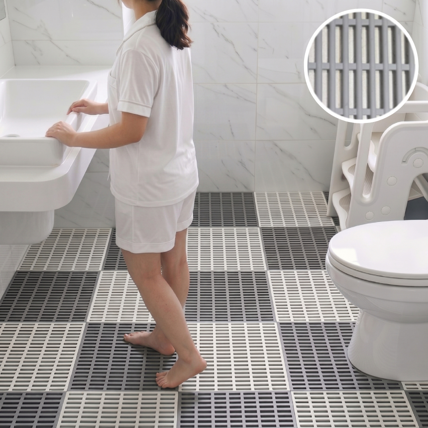 욕실 미끄럼방지매트 화장실 아기 유아 건식 바닥 논슬립 물빠짐 베란다 세탁실 깔판 발판 - 상품 이미지