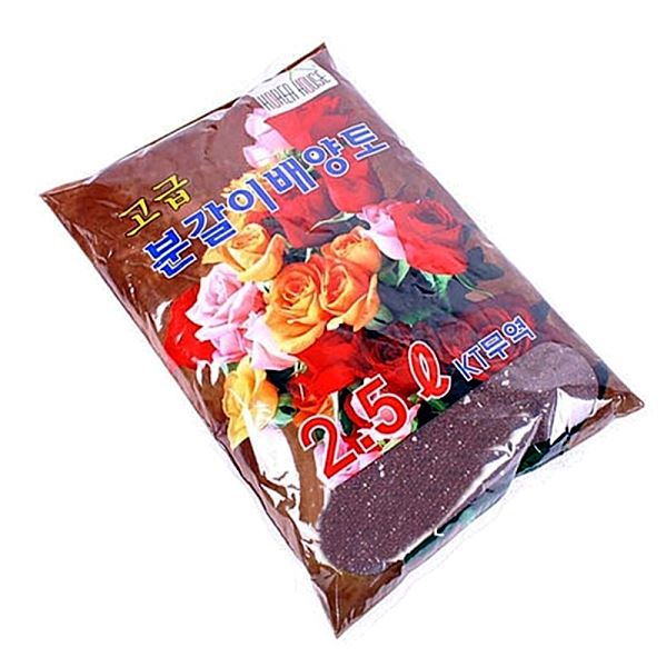 고급 배양토 2.5L 분갈이 텃밭 원예용 흙 화분 화초 - 상품 이미지