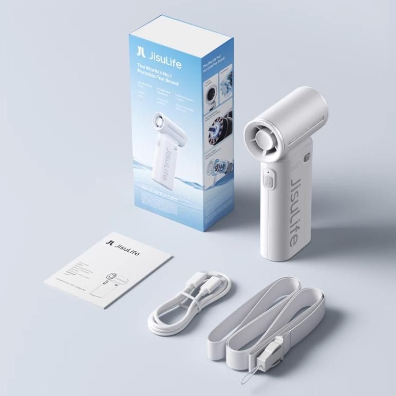 미니 무선 선풍기 휴대용 손풍기 USB 터보 저소음 3600mAh 클라우드그레이 mAh - 상세 이미지 5