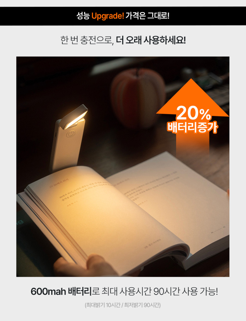 울티 북마크 라이트 북라이트 독서등 초경량 휴대용 미니 LED 스탠드 판매처 상세 정보 이미지 1