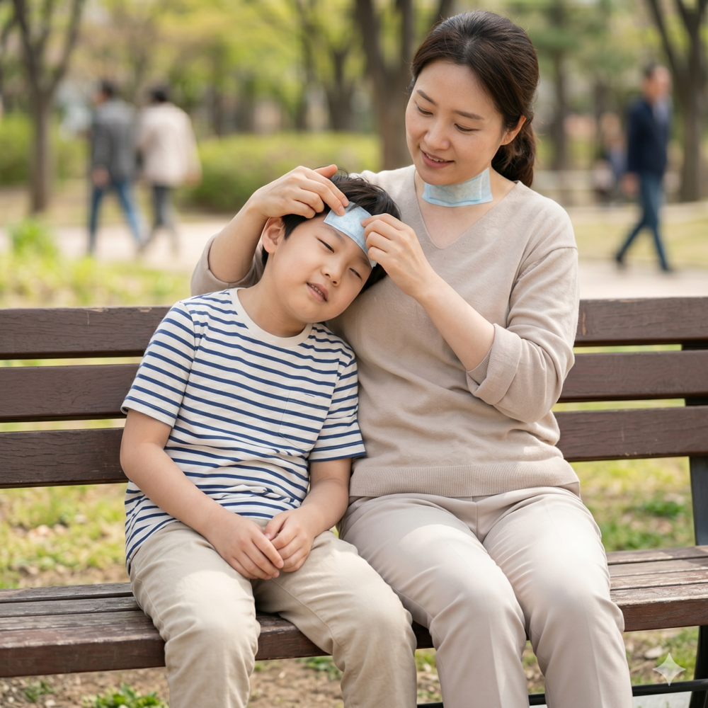 쿨패치 냉각시트 쿨링패치 냉감 아이스 어린이 성인겸용 10매 이미지 6