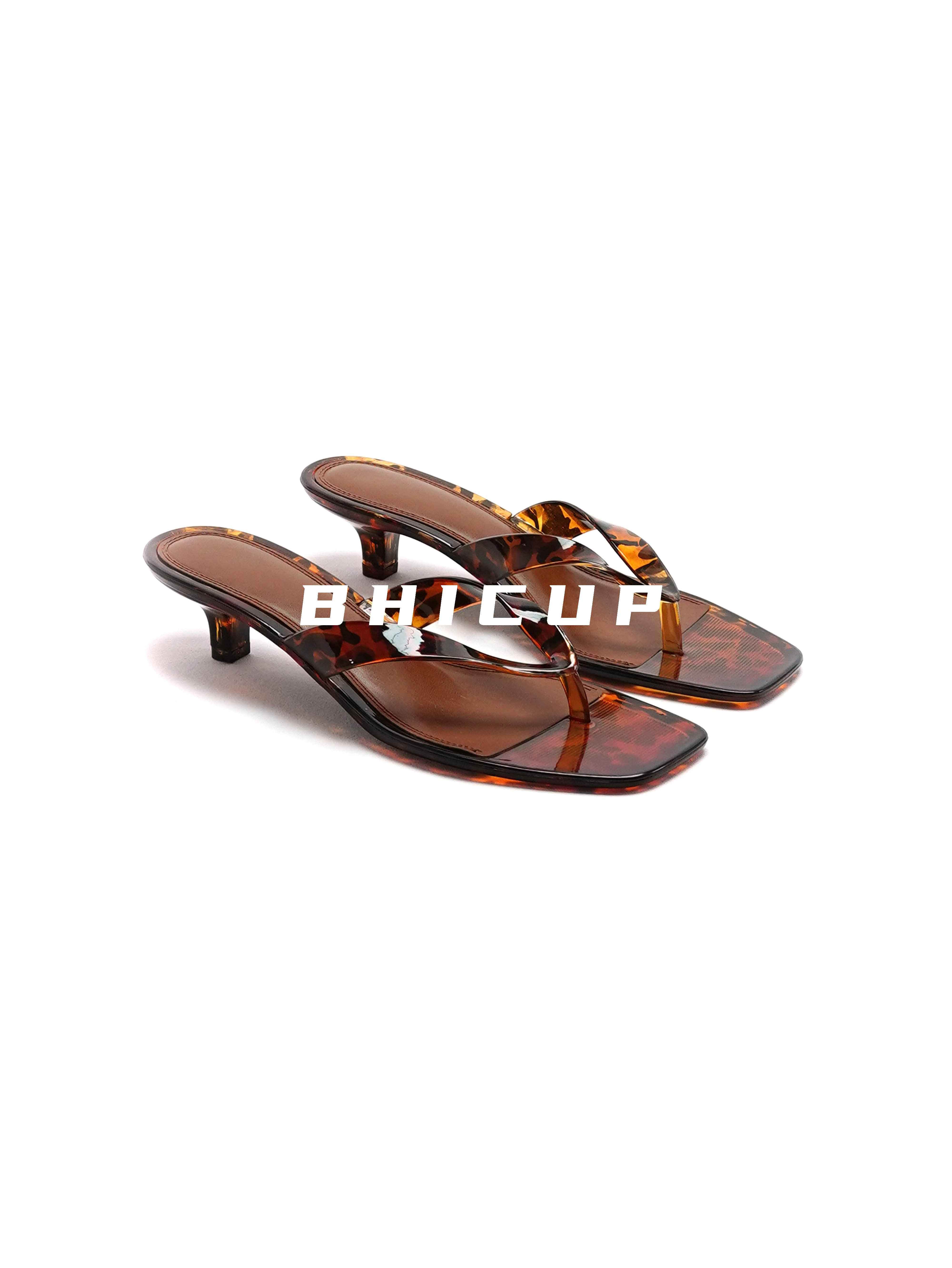 BHICUP 젤리슈즈 여자여름신발 여성 쪼리 투명 슬리퍼 플립플롭 PVC 방수 샌들 이미지 8
