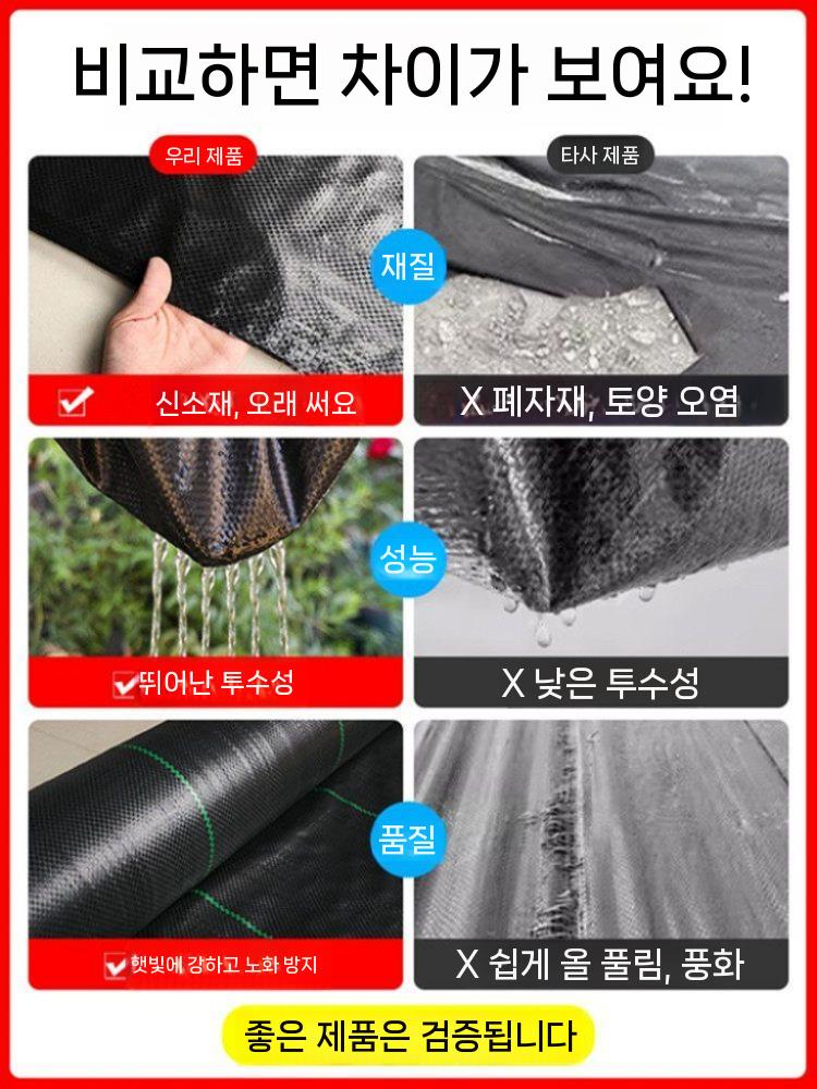 제초 매트 덮개 식물 비닐 잡초 보온 원예 농사용 비닐하우스 - 상세 이미지 4