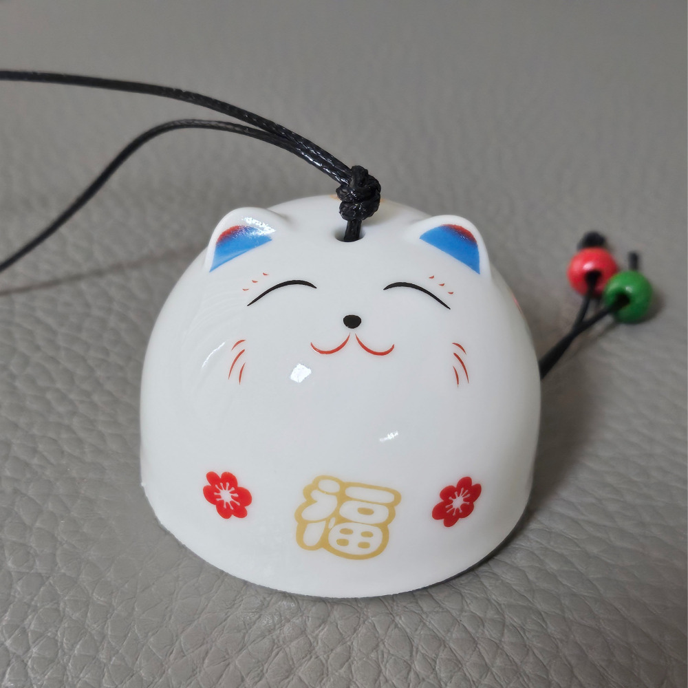 복고양이 도자기 풍경 현관 도어벨 집들이 개업 선물 - 상세 이미지 3