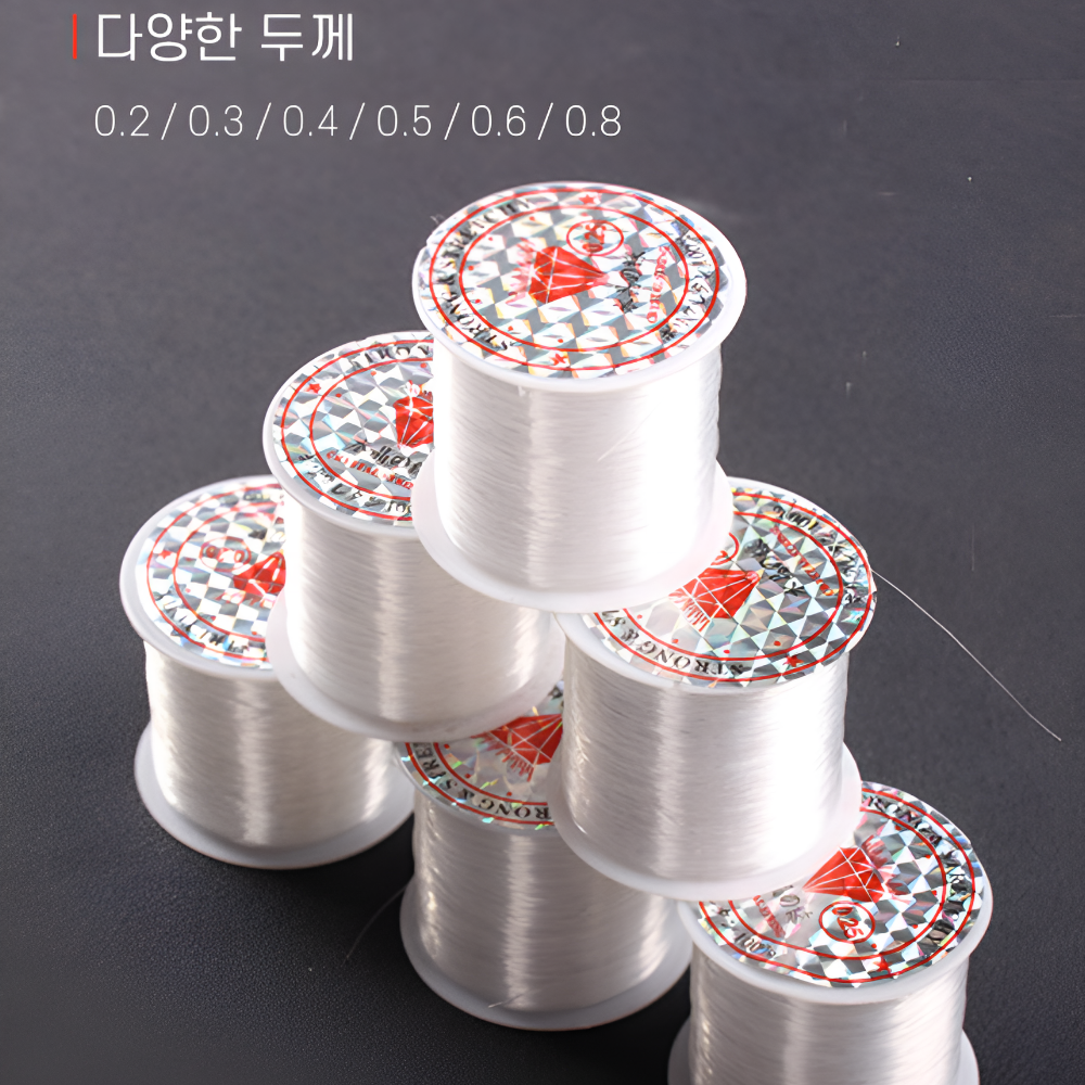 투명 나일론 낚시줄 비탄성 스트롱 목줄 원줄 공예줄 다용도 실 - 상세 이미지 4