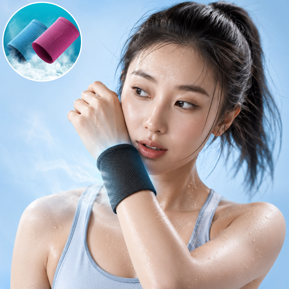 냉감 손목아대 아이스 스포츠 손목밴드 쿨타올 땀흡수 여름 아대 - 상품 이미지