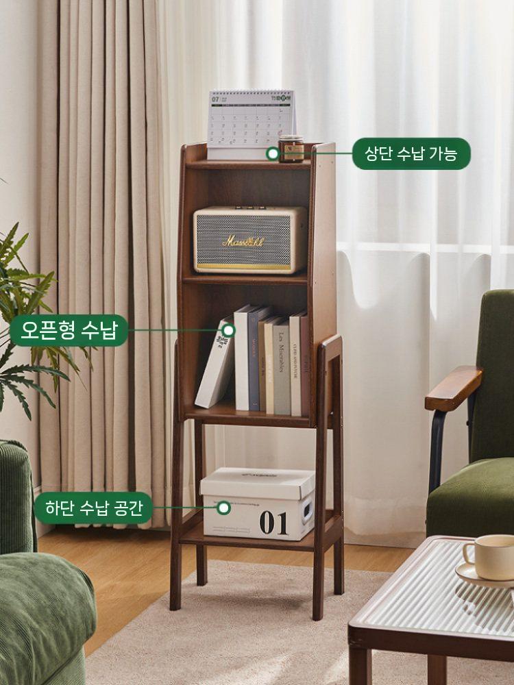 거실 서랍장 슬림 틈새수납장 수납장 인테리어 원목 선반 - 상세 이미지 3