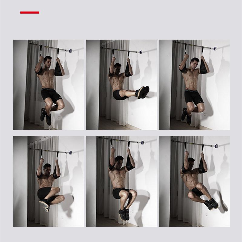 문틀 철봉 턱걸이바 걸이식 풀업바 와이드 패딩 그립 홈트레이닝 근력운동 서스펜션 암 2개 - 상세 이미지 5