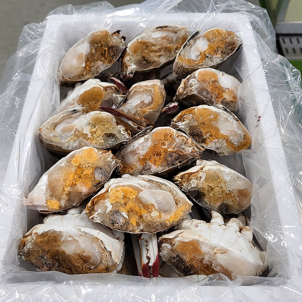 늘푸른 연평도 하프절단 암 꽃게 당일조업 급냉 알배기 HACCP 2kg외 - 상품 이미지