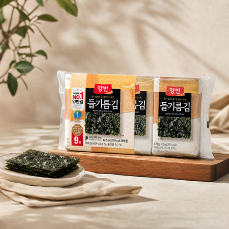 동원 양반 들기름김 식탁김 4.5g x 9봉 x 12개 (총 108봉)