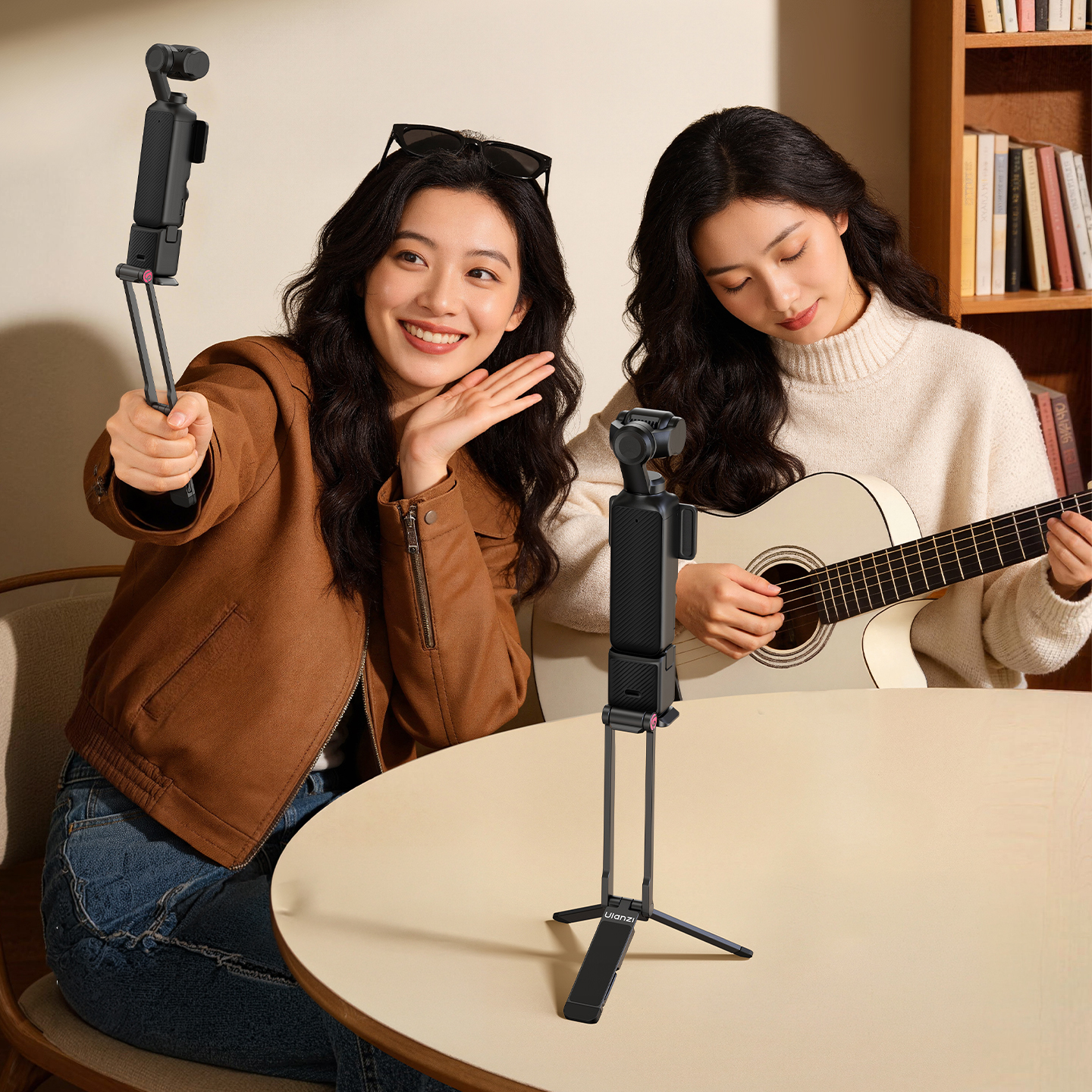 울란지 MA66 DJI 오즈모 포켓4P,4,3 호환 퀵릴리즈 미니 거치대 삼각대 상품 이미지