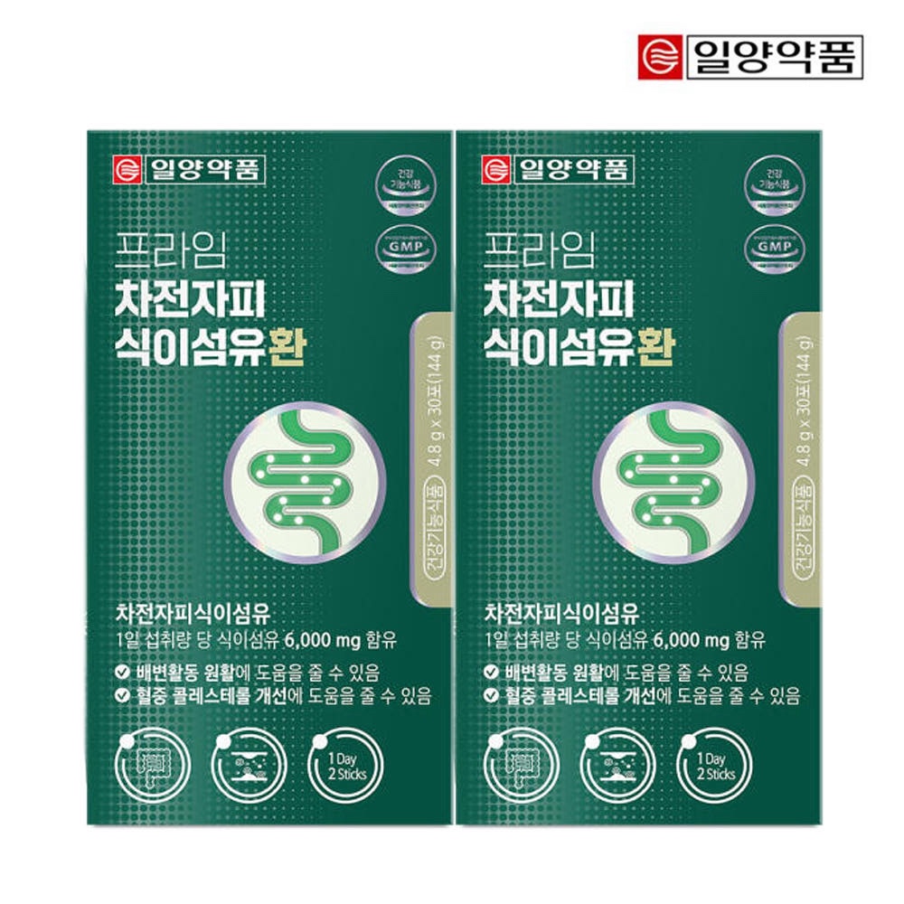 일양약품 프라임 차전자피 식이섬유환 변비 쾌변 배변활동 30포, 2개 - 상품 이미지