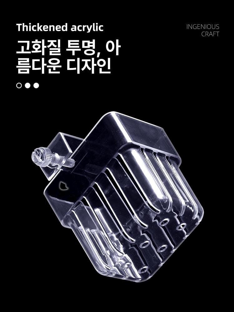 수경재배 바구니 어항 걸이식 수초 재배 컵 사각형 높이 투명 수경재배 바구니 1개 - 상세 이미지 5