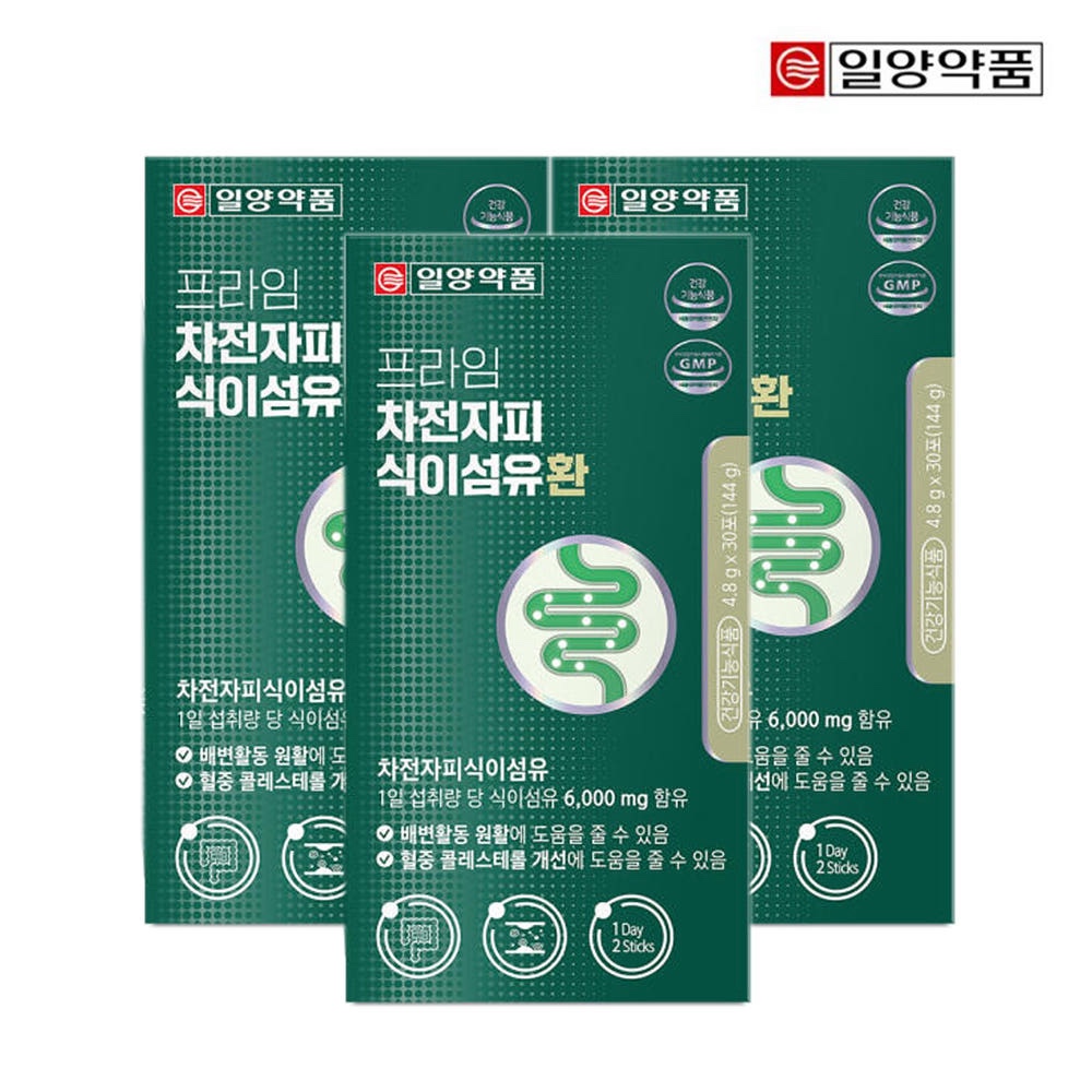 일양약품 프라임 차전자피 식이섬유환 변비 쾌변 배변활동 30포, 3개 - 상품 이미지