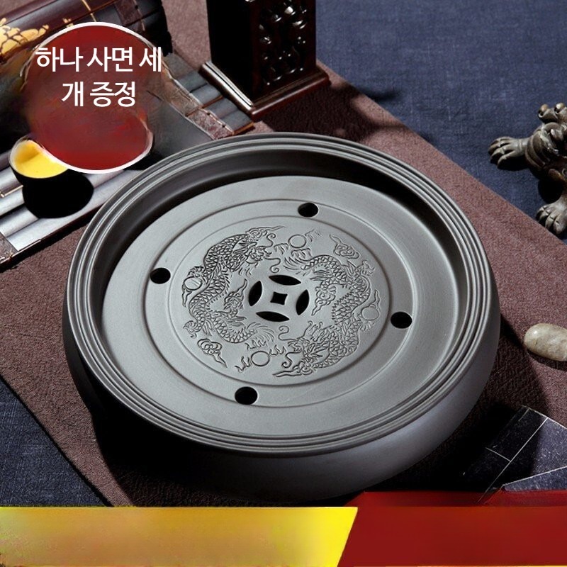 원형 차판 차 트레이 전통 퇴수기 원형차판 - 상세 이미지 4