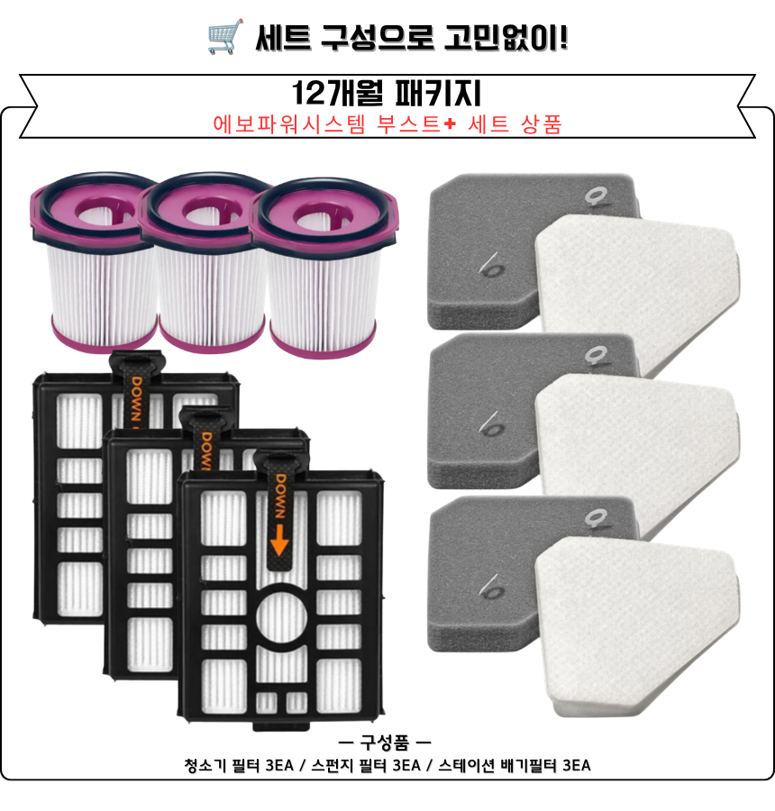 [호환] 샤크 에보파워시스템 부스트+ 청소기 필터 LC751KRLV 소모품 1EA - 상세 이미지 2
