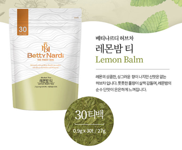 레몬밤36 레몬밤차 베티나르디 허브차 삼각티백30 - 상세 이미지 2