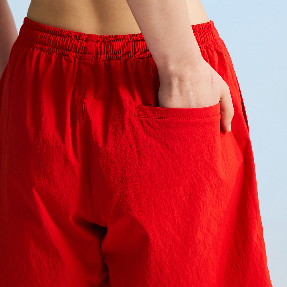 남자 여성 컴포트 멀티 스포츠 반바지 러닝 수영복 운동복 스트레치 쇼츠 레드 이미지 6