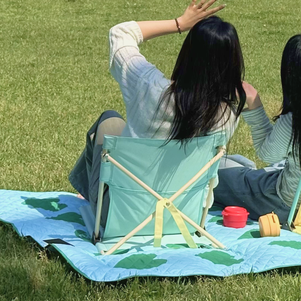 솜솜라이크 그라운드체어 휴대용 캠핑좌식의자 페스티벌의자 피크닉체어 - 상세 이미지 4