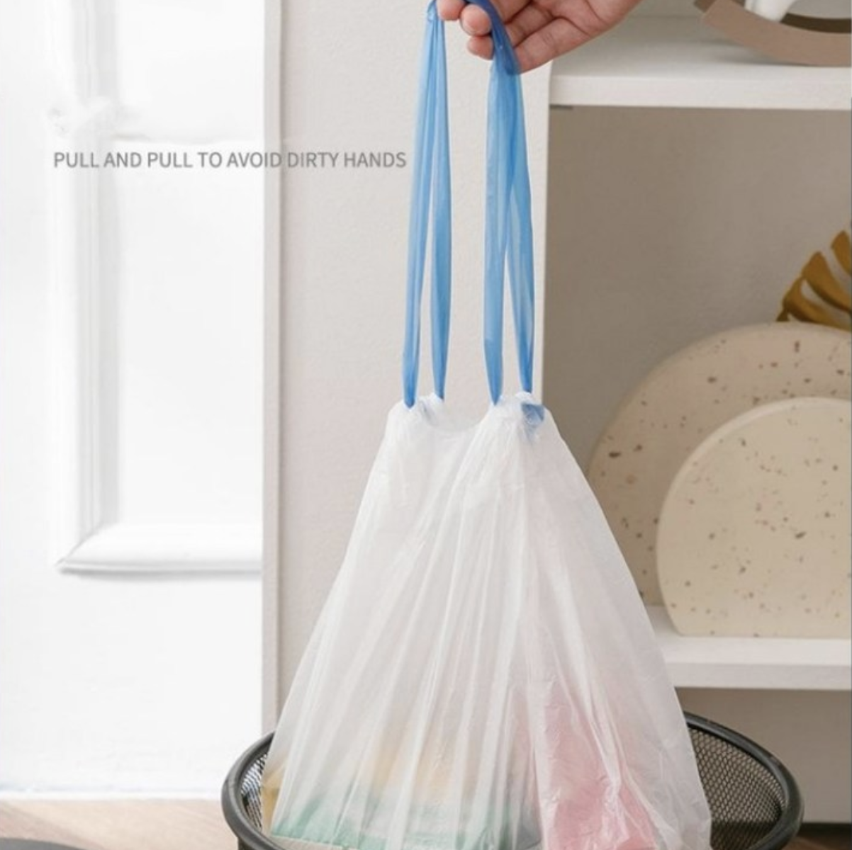 손잡이분리수거봉투 재활용쓰레기봉투 끈달린비닐봉투 20L 15p - 상품 이미지