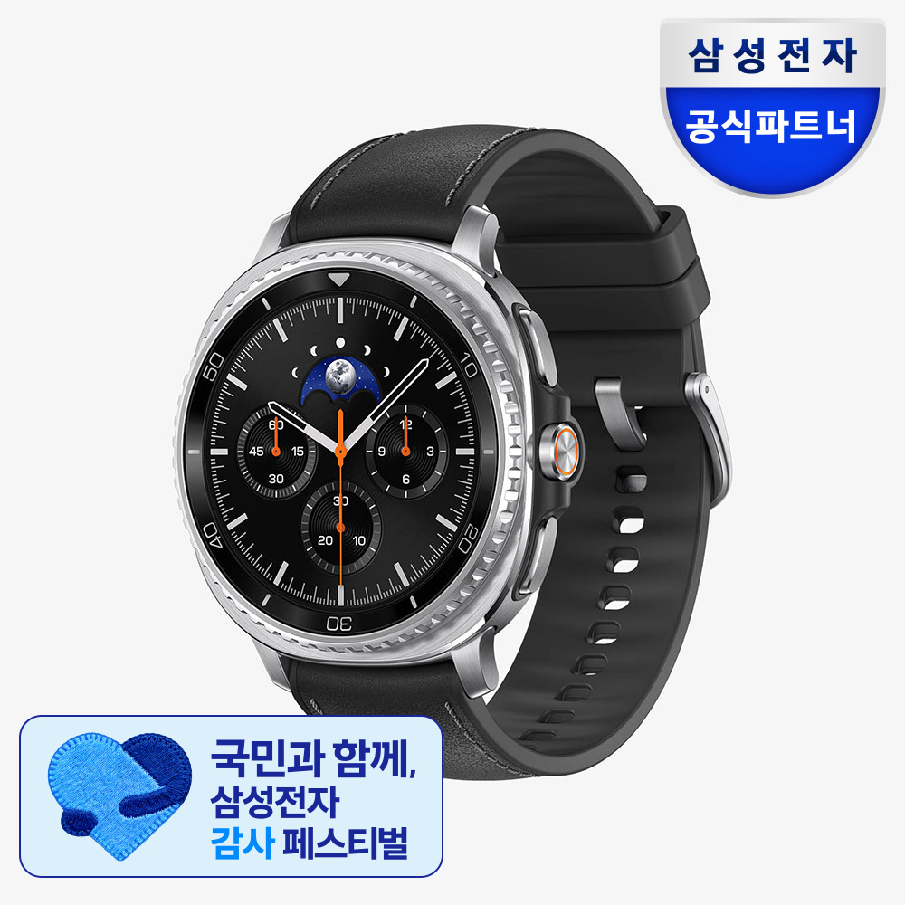 SM-L500 삼성 갤럭시 워치8 클래식 수면측정 운동 스마트워치 강화유리 2매 패키지 블랙, 46mm, 블루투스