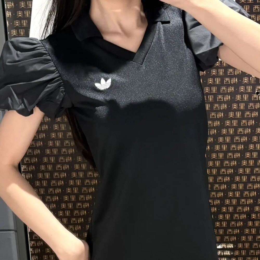 아디다스 오리지널 벌룬 슬리브 미니원피스 블랙 KD0302 - 상세 이미지 4