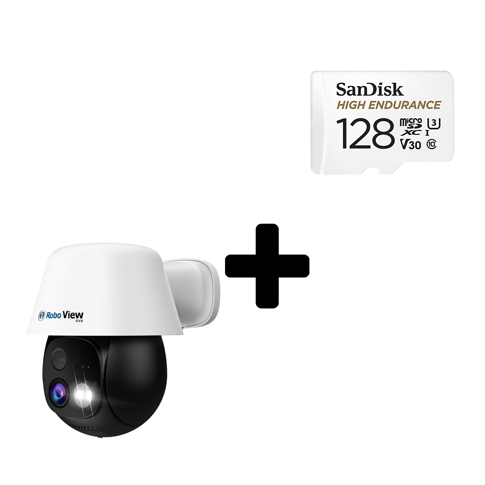 글로벌아이넷 로보뷰S10+128GB 무선 배터리 와이파이 Ai 상시녹화 CCTV - 상품 이미지