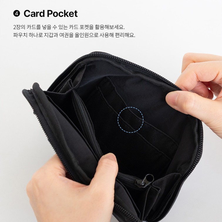 여권 파우치 천가방 소지품 패스포트 수납 포켓 여행 블랙 모그리 이미지 8