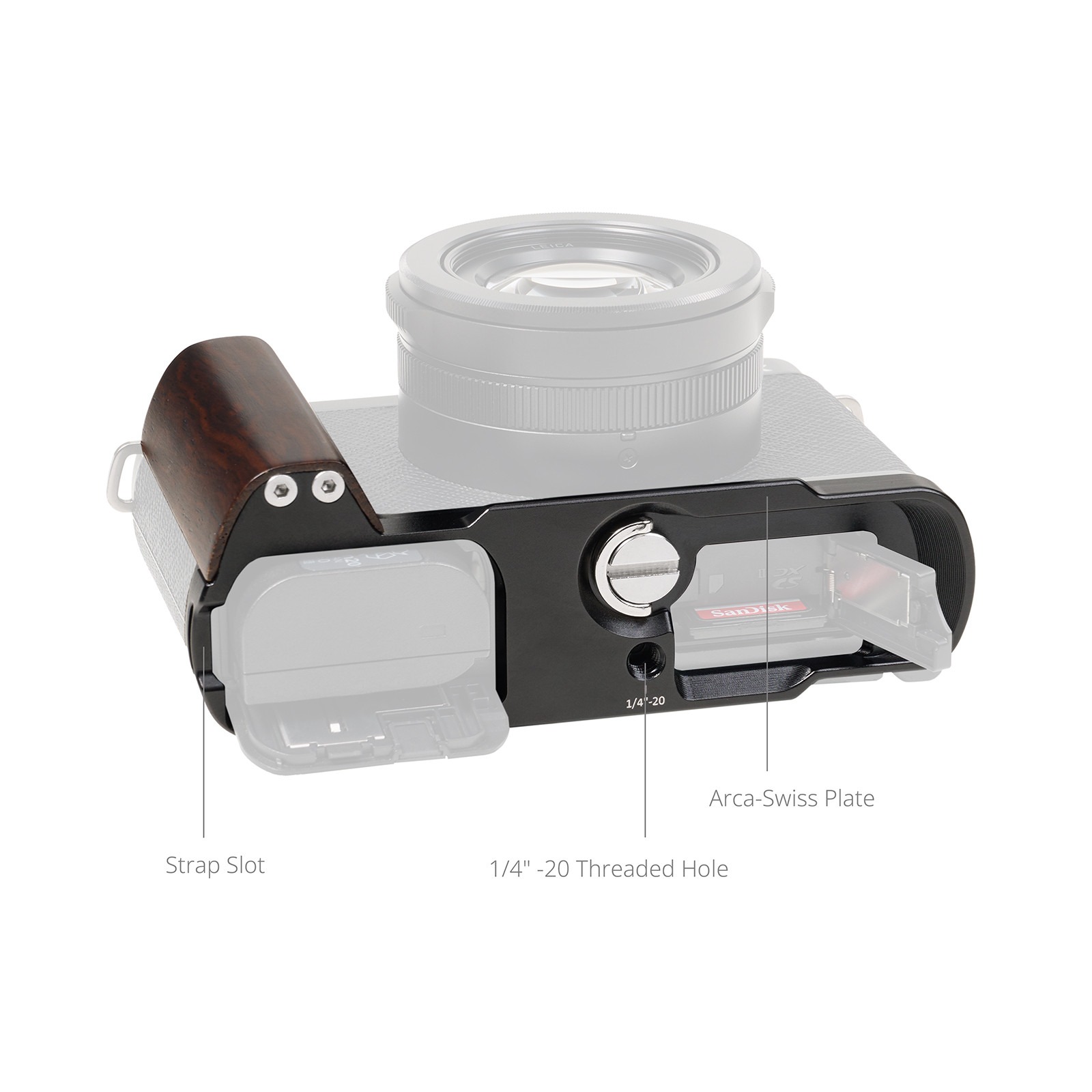 스몰리그 파나소닉 LUMIX L10 우드 핸들 L플레이트 (블랙) 5942 - 상세 이미지 3