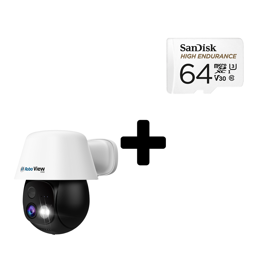 글로벌아이넷 로보뷰S10+64GB 무선 배터리 Ai 상시녹화 AOV CCTV IP카메라 - 상품 이미지