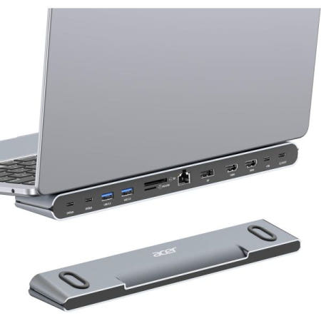 Acer [해외]Acer 도킹 스테이션 3개 모니터 11-in-1 노트북 스탠드 DP 8K + 듀얼 HD