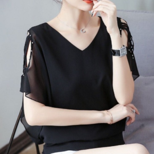 밸리 댄스복 라틴 라인 상의 탑 여성 반팔 - 상세 이미지 2